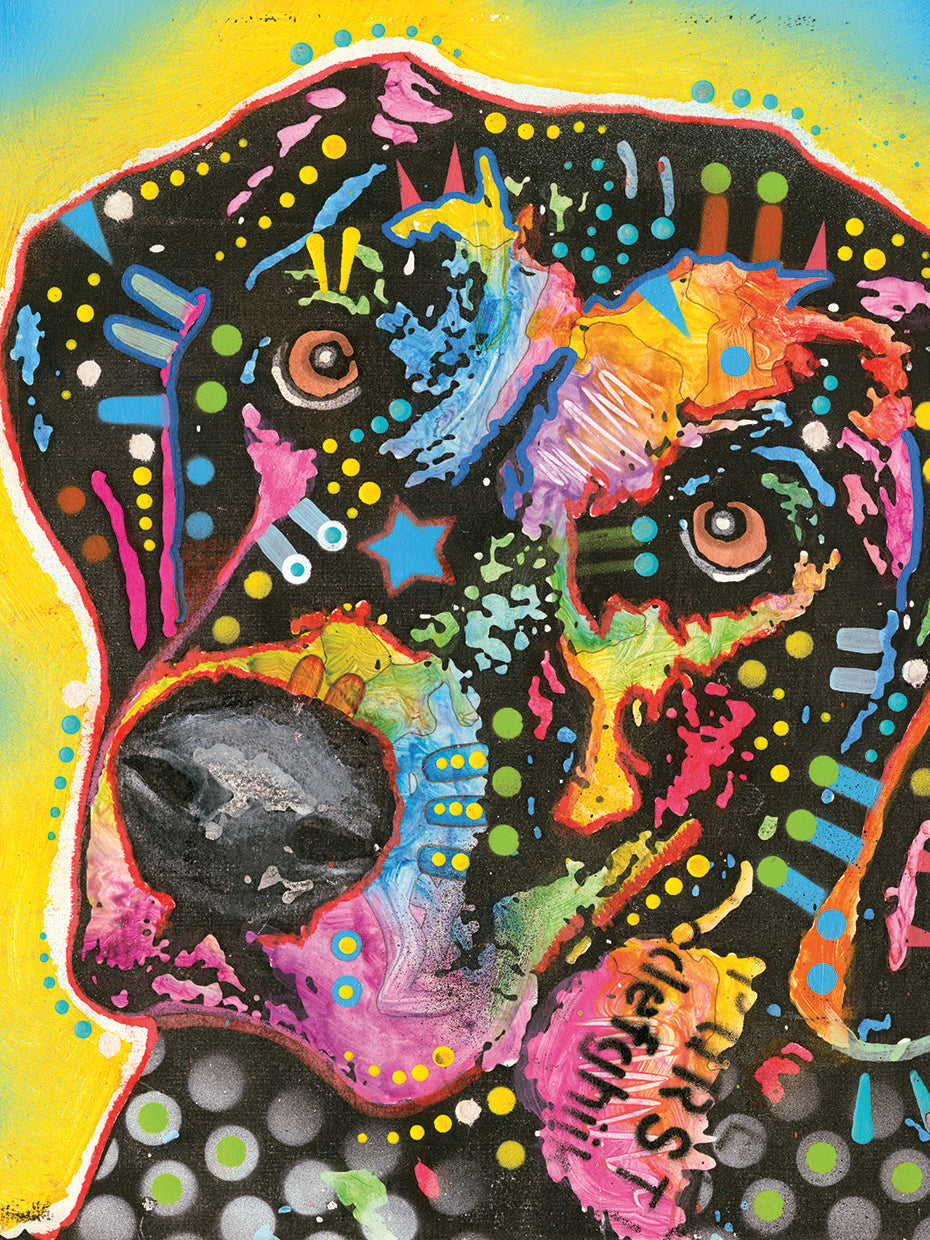 Lab Love 3 by Dean Russo  - highest quality handcrafted wall art work on large canvas & framed canvas prints