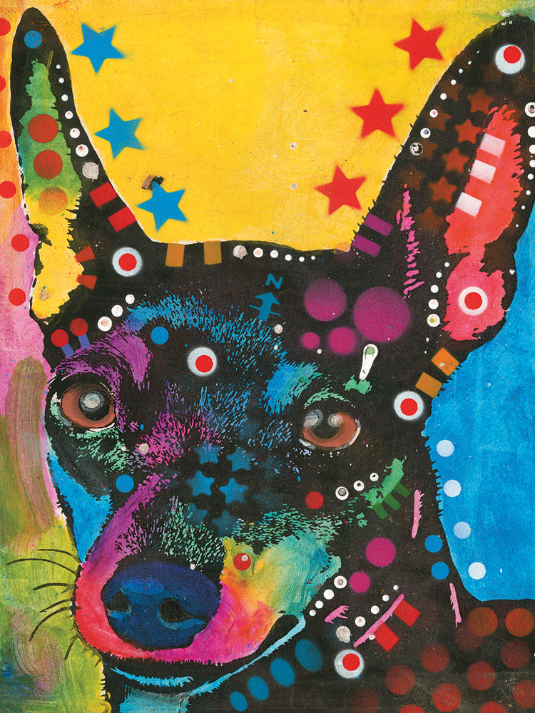 Portrait of a Pup by Dean Russo - handcrafted wall art work on large canvas & framed canvas prints, made to order