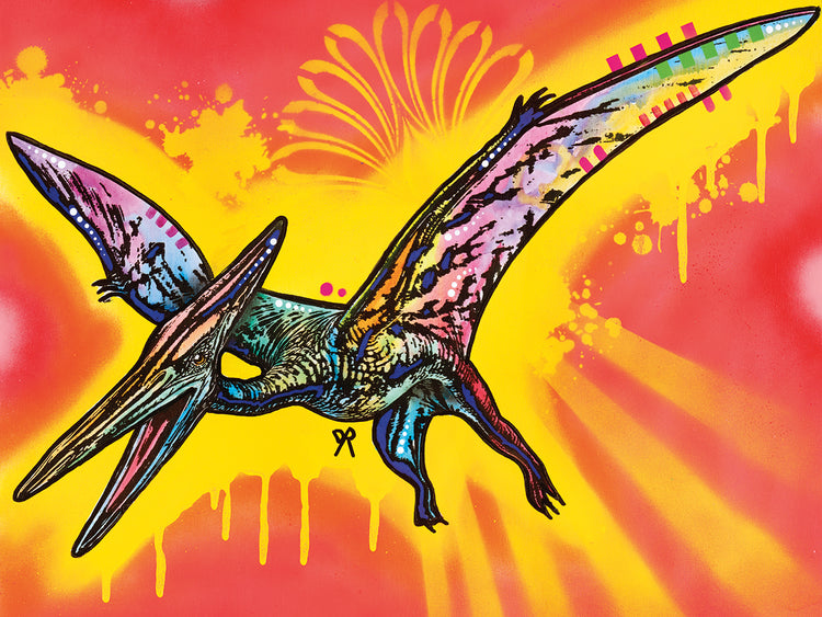 Pterodactyl - highest quality handcrafted wall art work on large canvas & framed canvas prints by Dean Russo 