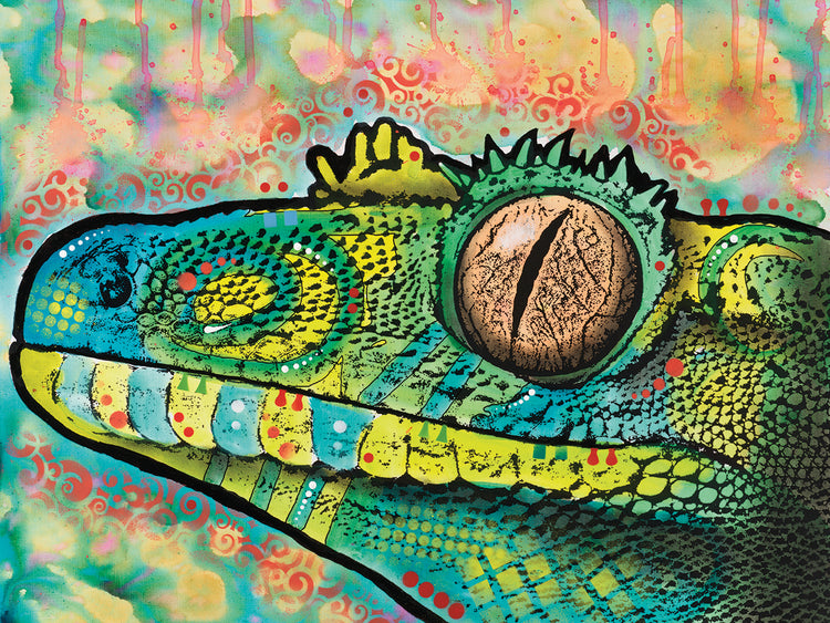 Gecko - highest quality handcrafted wall art work on large canvas & framed canvas prints by Dean Russo 