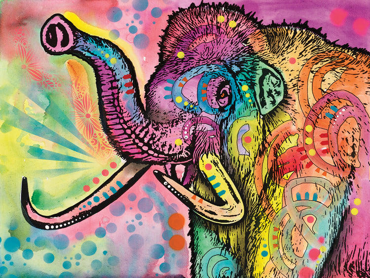 Woolly Mammoth - highest quality handcrafted wall art work on large canvas & framed canvas prints by Dean Russo 