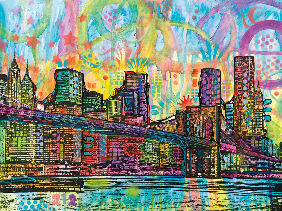 NYC-Brooklyn Bridge - highest quality handcrafted wall art work on large canvas & framed canvas prints by Dean Russo 
