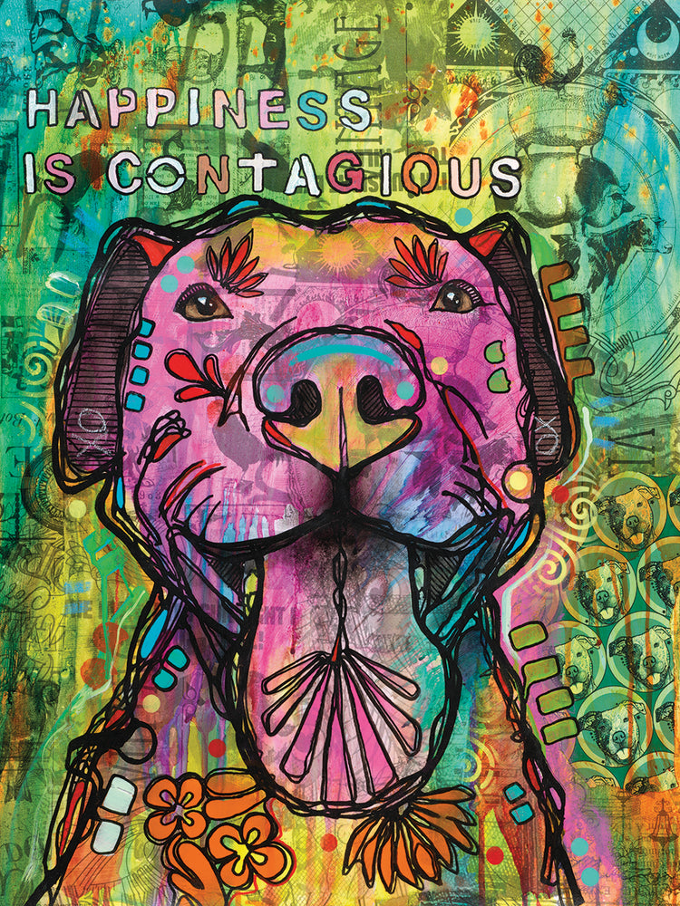 Happiness is Contagious - highest quality handcrafted wall art work on large canvas & framed canvas prints by Dean Russo 
