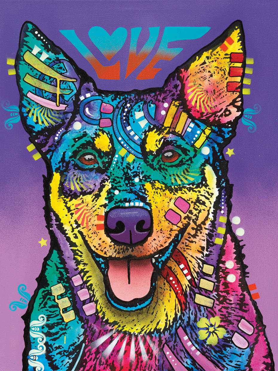 Rocky - highest quality handcrafted wall art work on large canvas & framed canvas prints by Dean Russo 