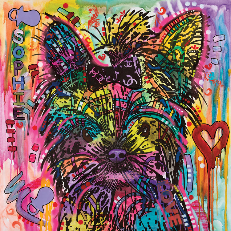 Sophie - highest quality handcrafted wall art work on large canvas & framed canvas prints by Dean Russo 