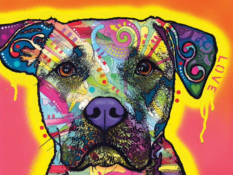 Drip Love - highest quality handcrafted wall art work on large canvas & framed canvas prints by Dean Russo 