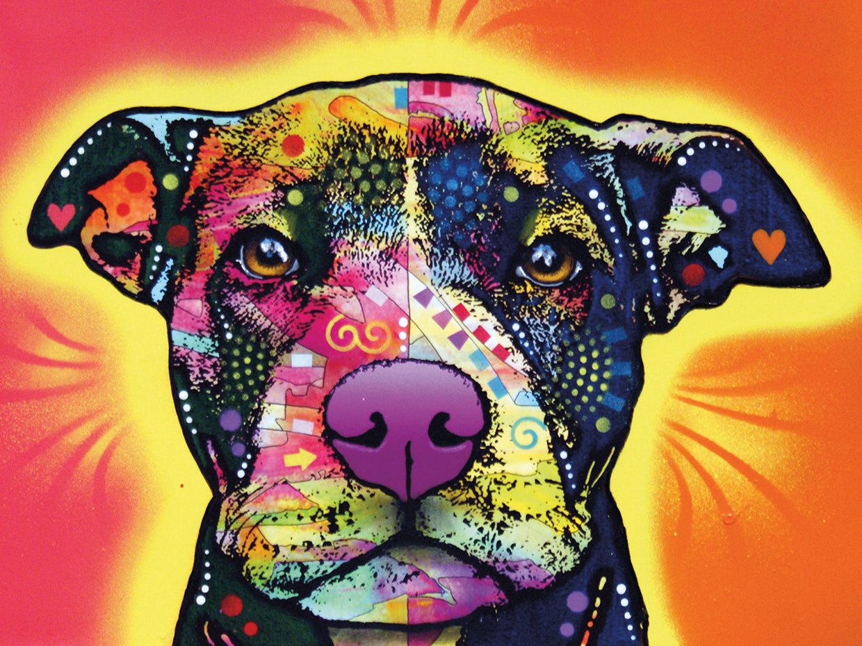 Love A Bull - highest quality handcrafted wall art work on large canvas & framed canvas prints by Dean Russo 