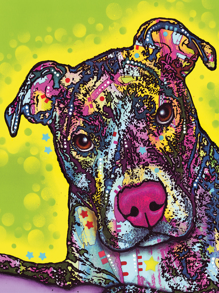 Brindle - highest quality handcrafted wall art work on large canvas & framed canvas prints by Dean Russo 