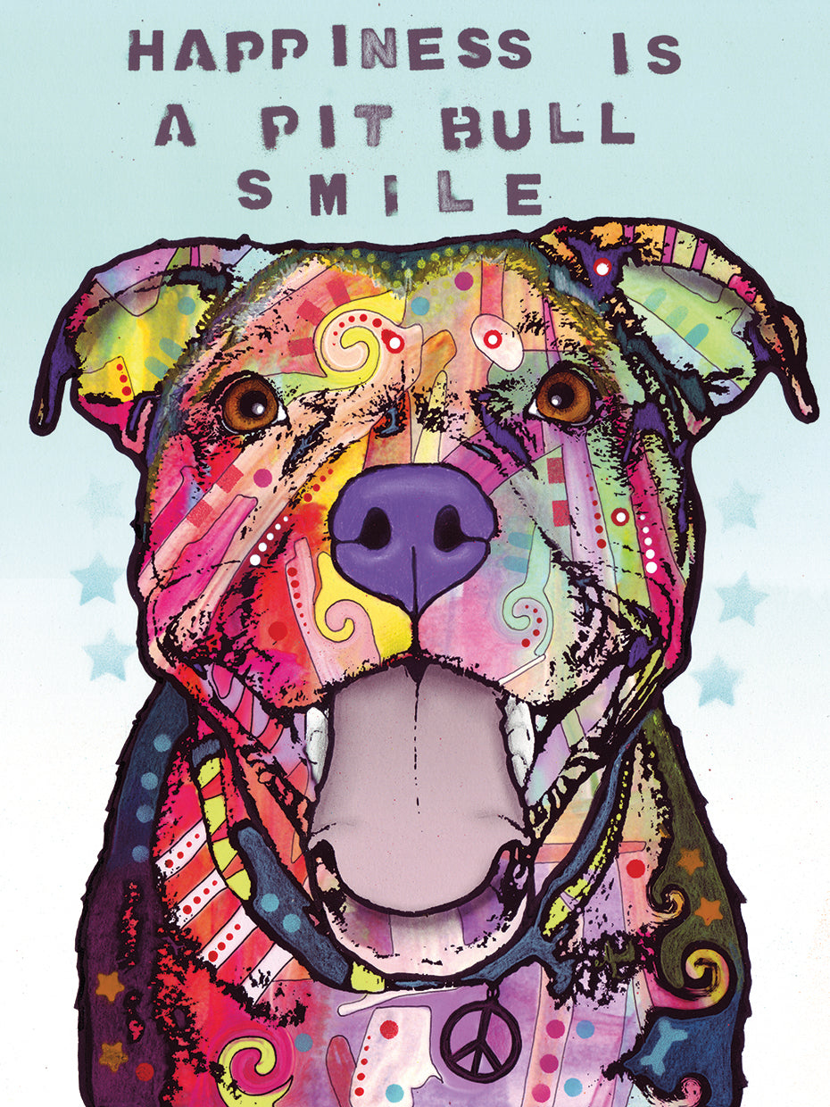 Smile - highest quality handcrafted wall art work on large canvas & framed canvas prints by Dean Russo 