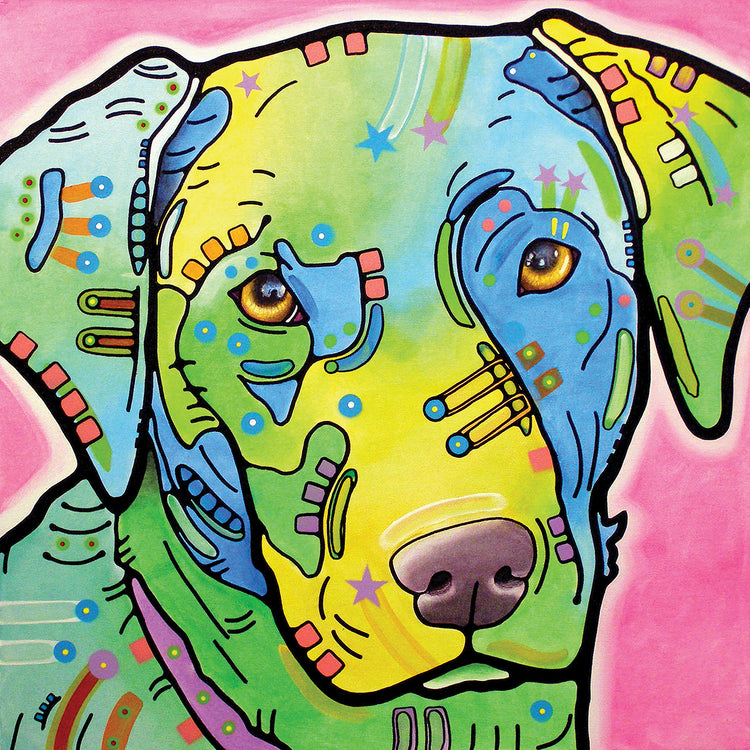 Labrador - highest quality handcrafted wall art work on large canvas & framed canvas prints by Dean Russo 