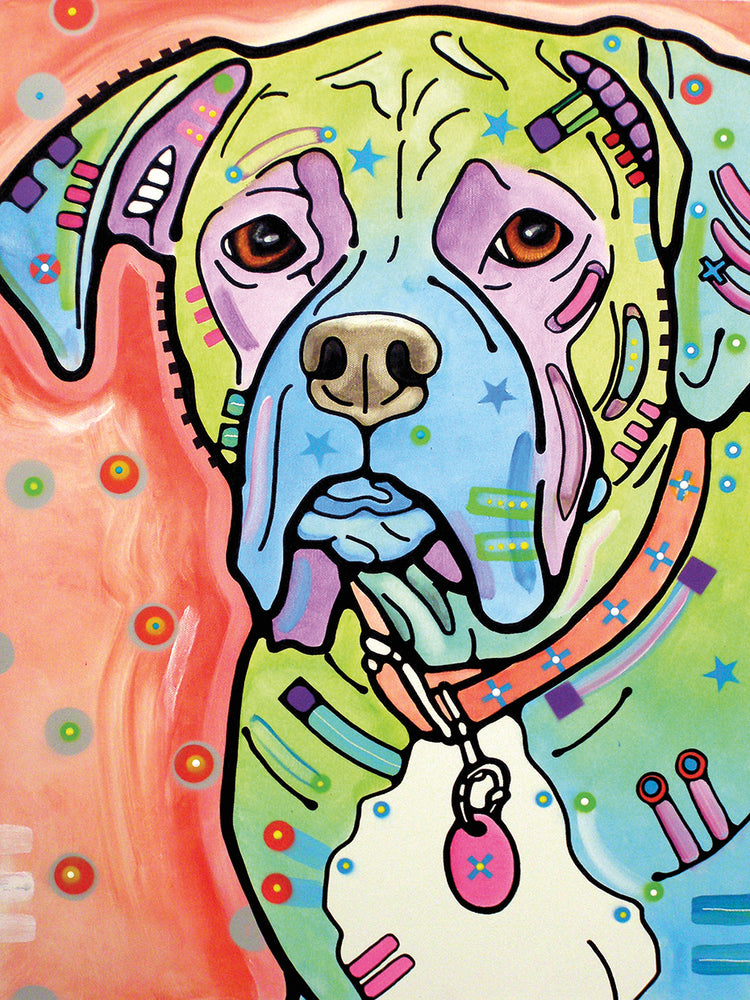 The Boxer - highest quality handcrafted wall art work on large canvas & framed canvas prints by Dean Russo 