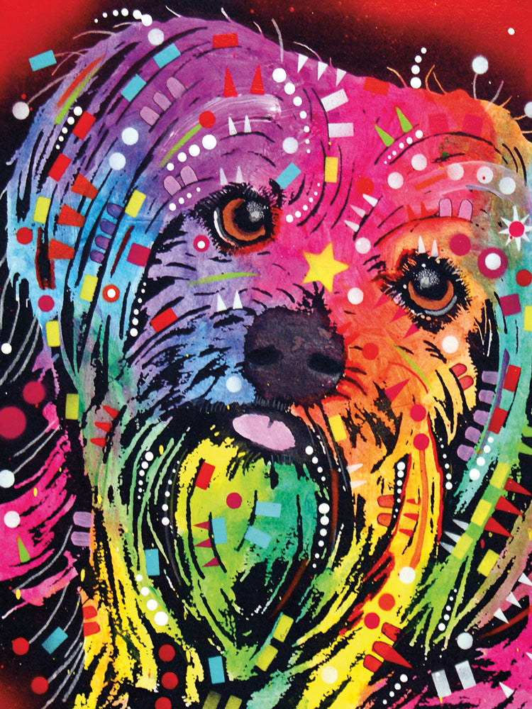 Yorkie - highest quality handcrafted wall art work on large canvas & framed canvas prints by Dean Russo 