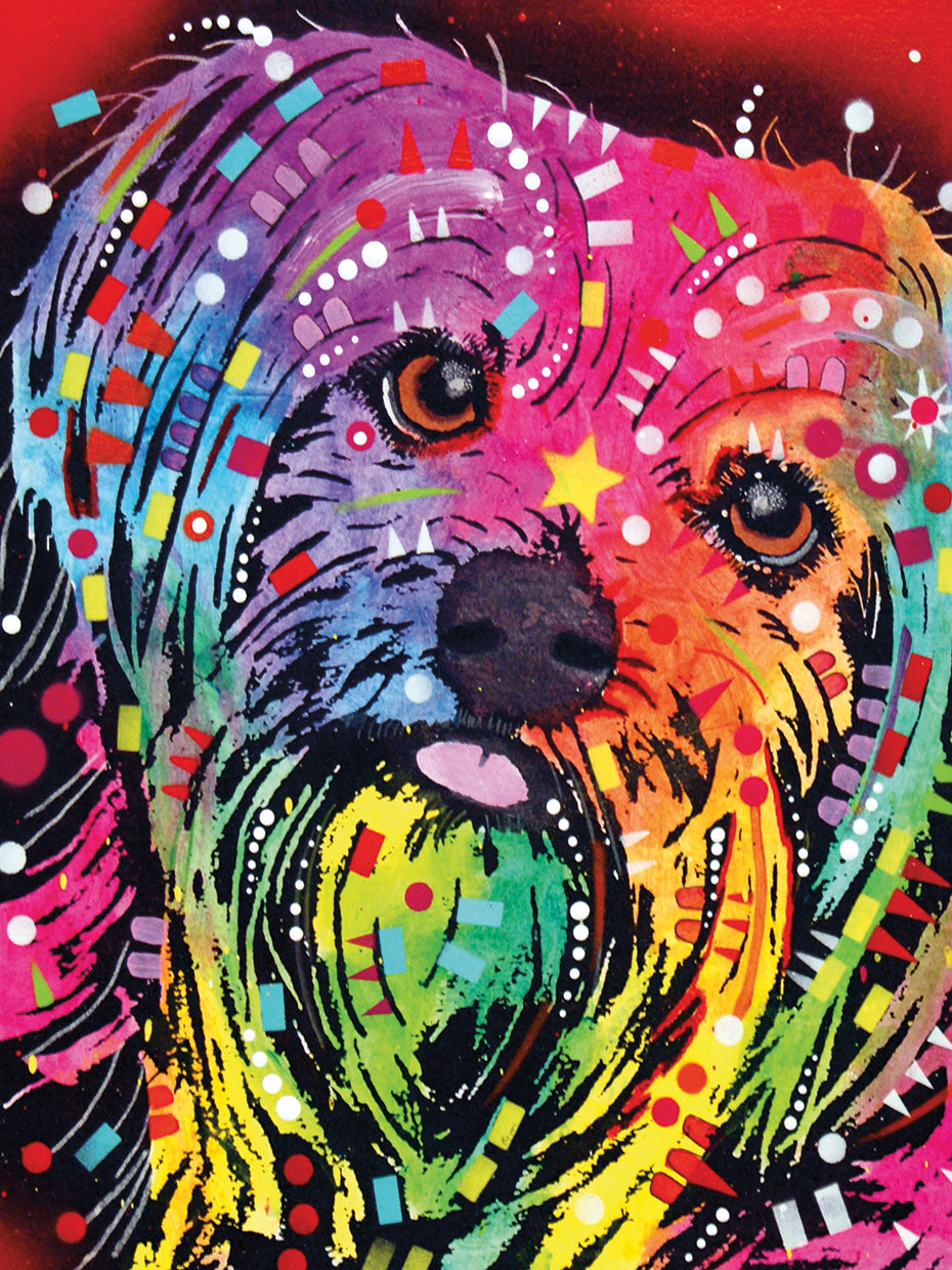 Yorkie - highest quality handcrafted wall art work on large canvas & framed canvas prints by Dean Russo 