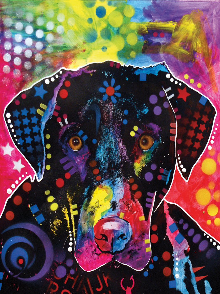 The Labrador - highest quality handcrafted wall art work on large canvas & framed canvas prints by Dean Russo 