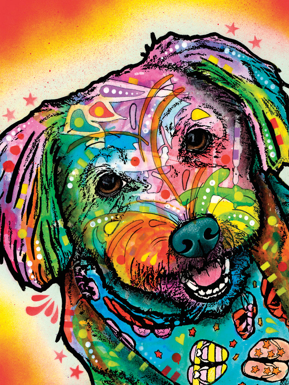 Daisy - highest quality handcrafted wall art work on large canvas & framed canvas prints by Dean Russo 