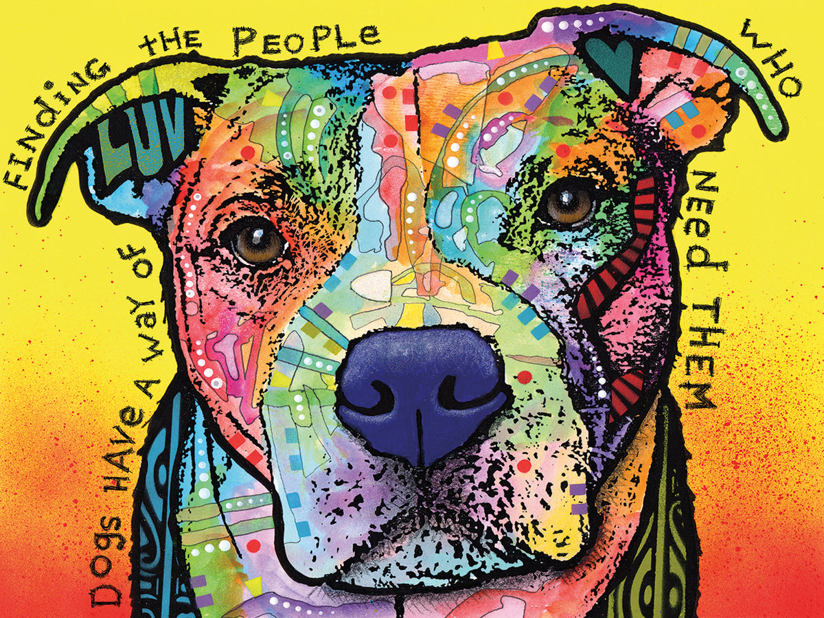 Dogs Have A Way - highest quality handcrafted wall art work on large canvas & framed canvas prints by Dean Russo 