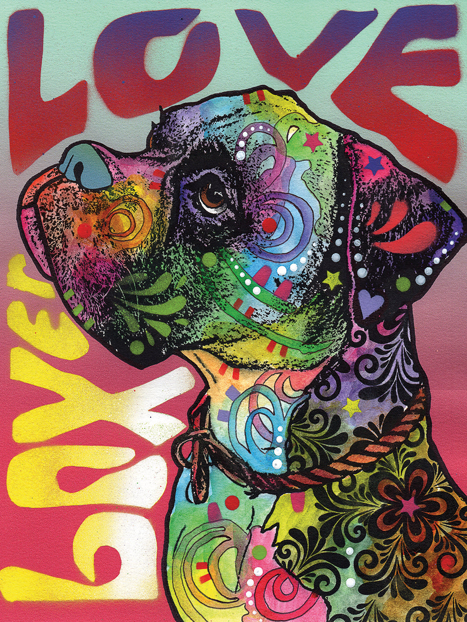 Boxer Luv - highest quality handcrafted wall art work on large canvas & framed canvas prints by Dean Russo 