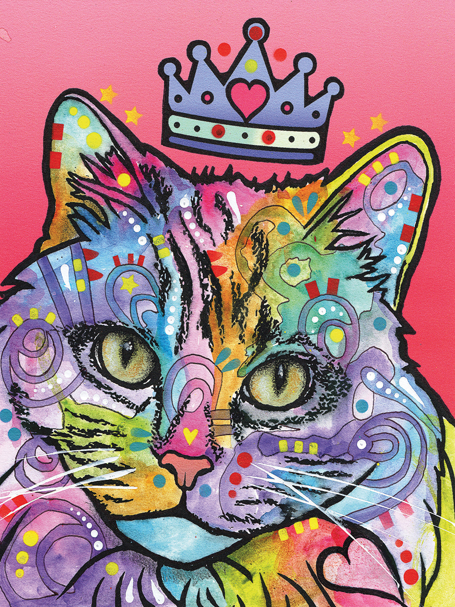 Love Cat 5 - highest quality handcrafted wall art work on large canvas & framed canvas prints by Dean Russo 