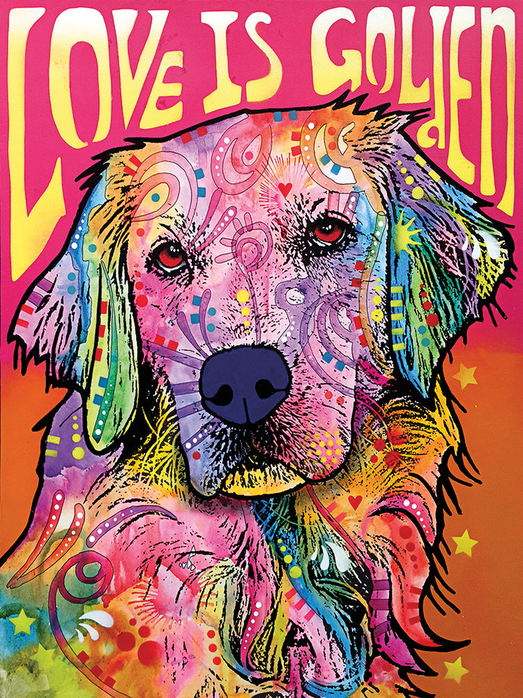 Love is Golden - highest quality handcrafted wall art work on large canvas & framed canvas prints by Dean Russo 