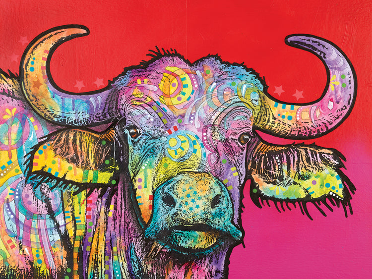 Wildebeest - highest quality handcrafted wall art work on large canvas & framed canvas prints by Dean Russo 