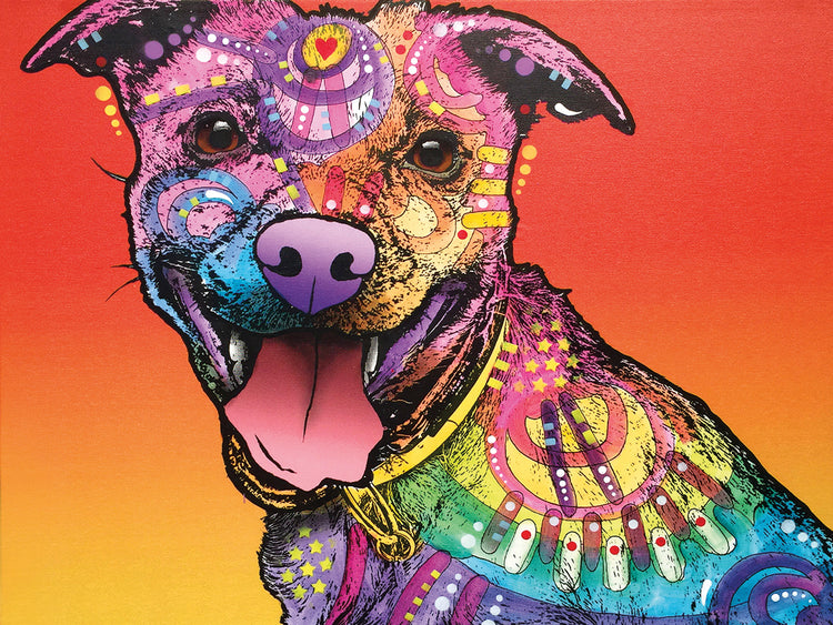 All Smiles - highest quality handcrafted wall art work on large canvas & framed canvas prints by Dean Russo 