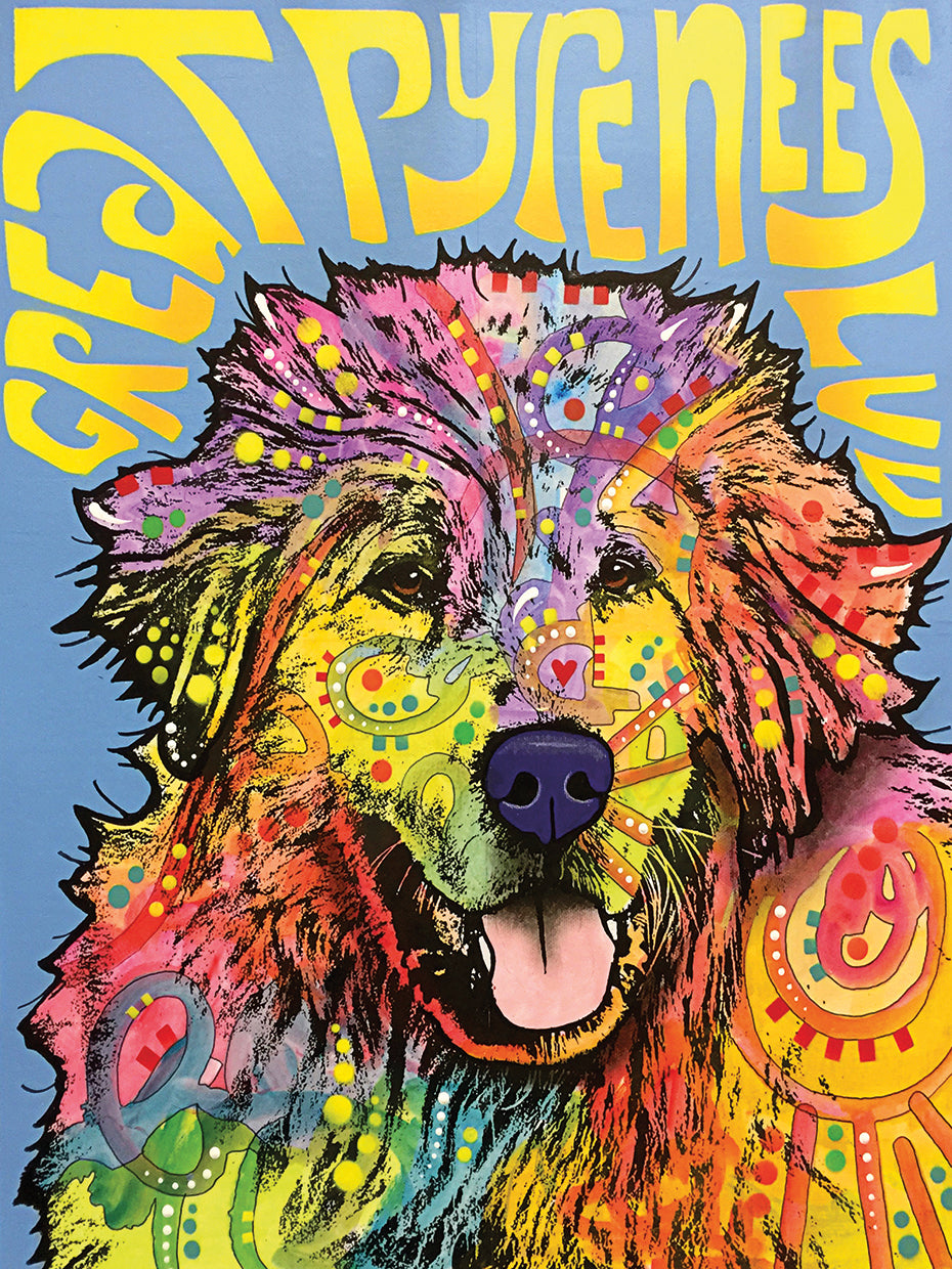 Great Pyrenees - highest quality handcrafted wall art work on large canvas & framed canvas prints by Dean Russo 