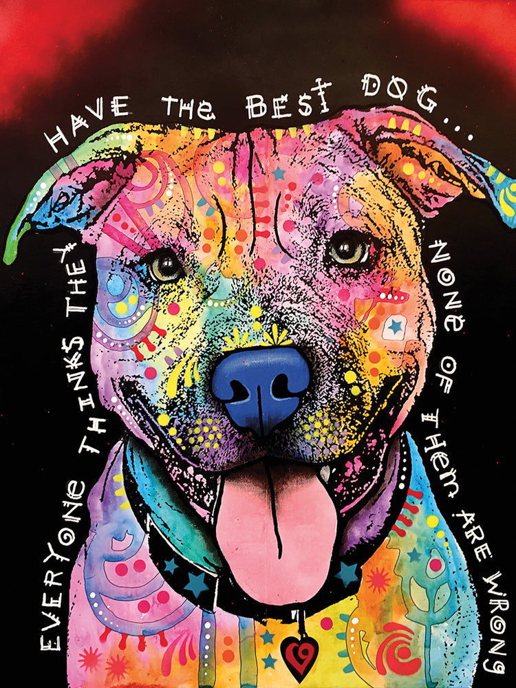 Best Dog - highest quality handcrafted wall art work on large canvas & framed canvas prints by Dean Russo 