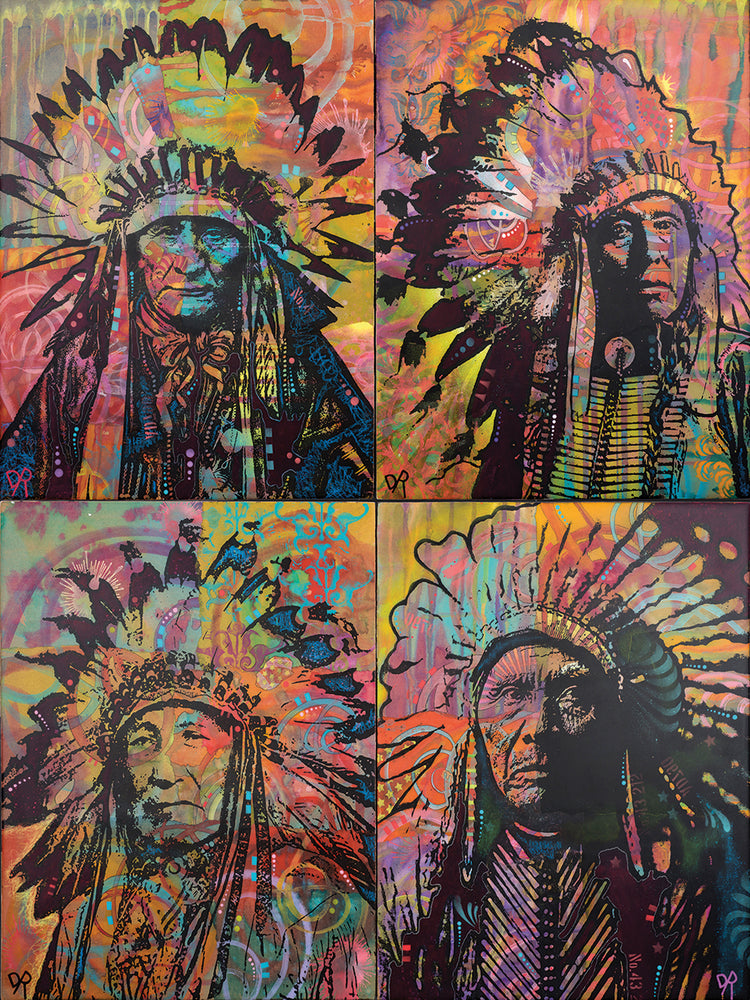 Chiefs Quadrant - highest quality handcrafted wall art work on large canvas & framed canvas prints by Dean Russo 