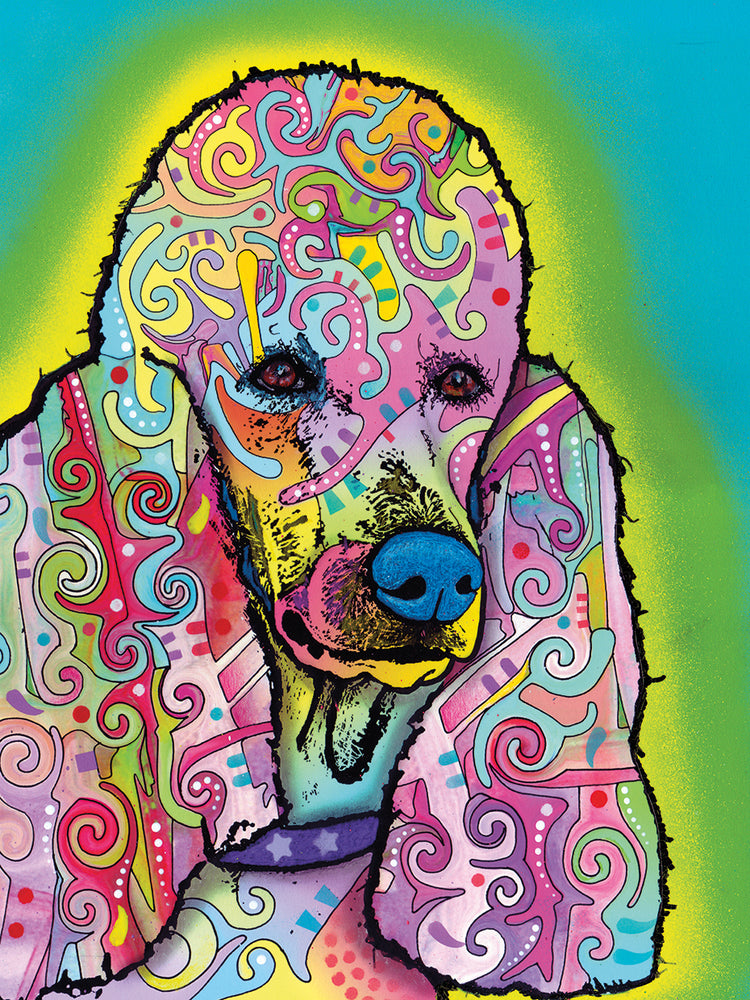 Poodle - highest quality handcrafted wall art work on large canvas & framed canvas prints by Dean Russo 