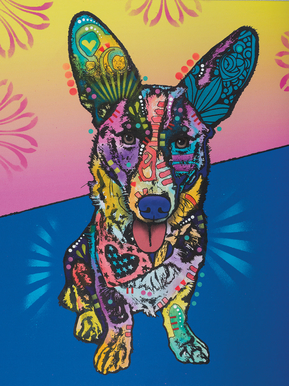 Gracie - highest quality handcrafted wall art work on large canvas & framed canvas prints by Dean Russo 