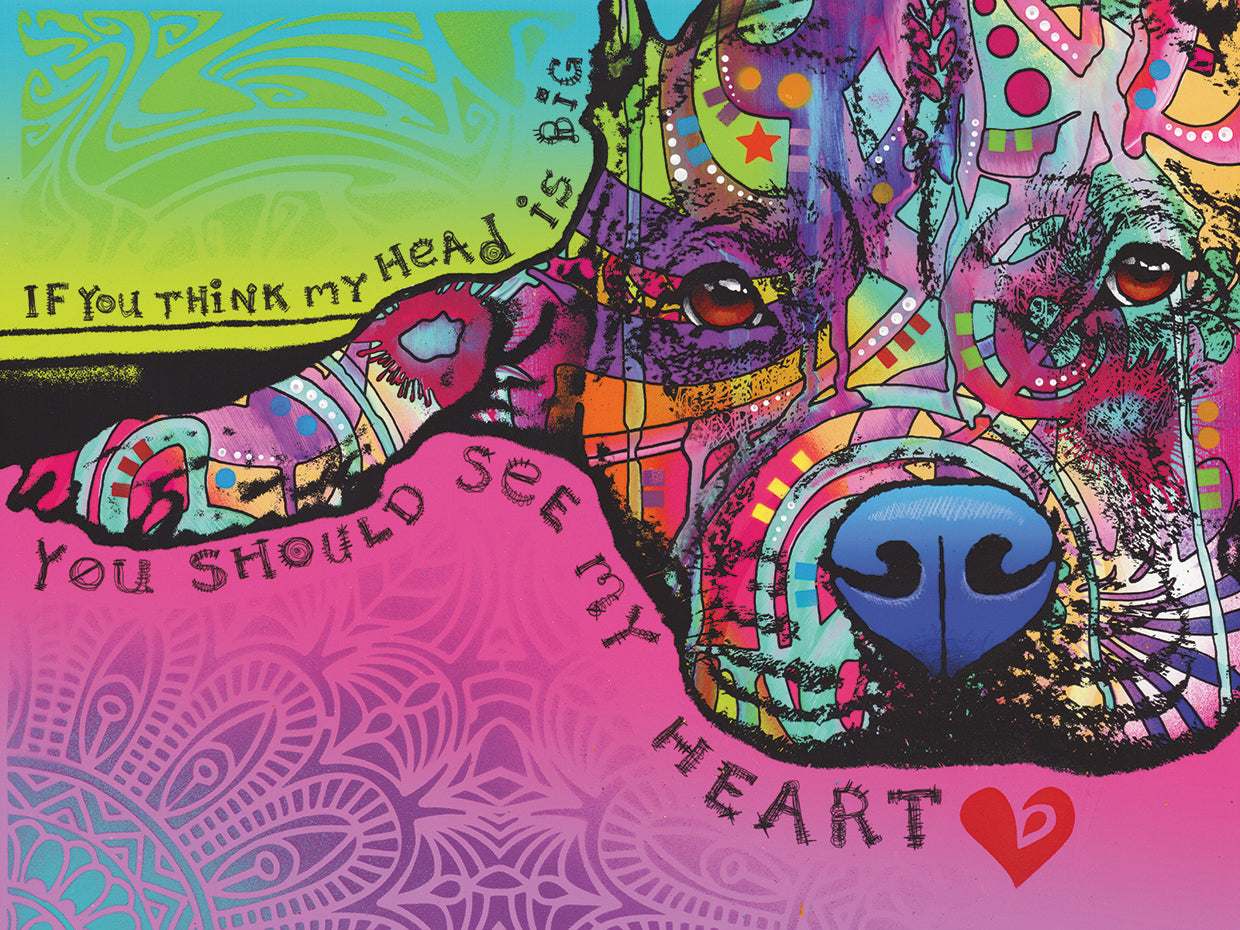 You Should See My Heart - highest quality handcrafted wall art work on large canvas & framed canvas prints by Dean Russo 