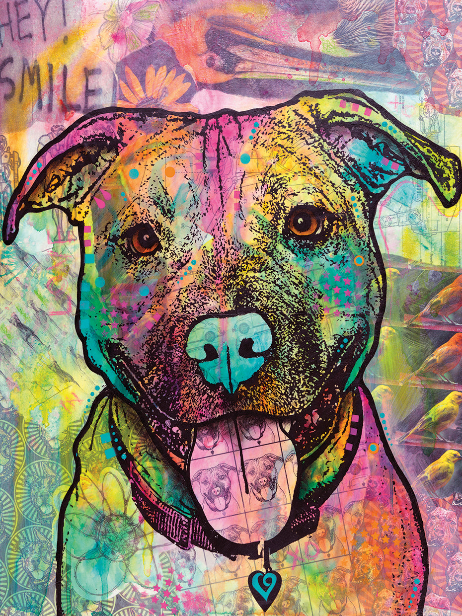 Hey Smile - highest quality handcrafted wall art work on large canvas & framed canvas prints by Dean Russo 