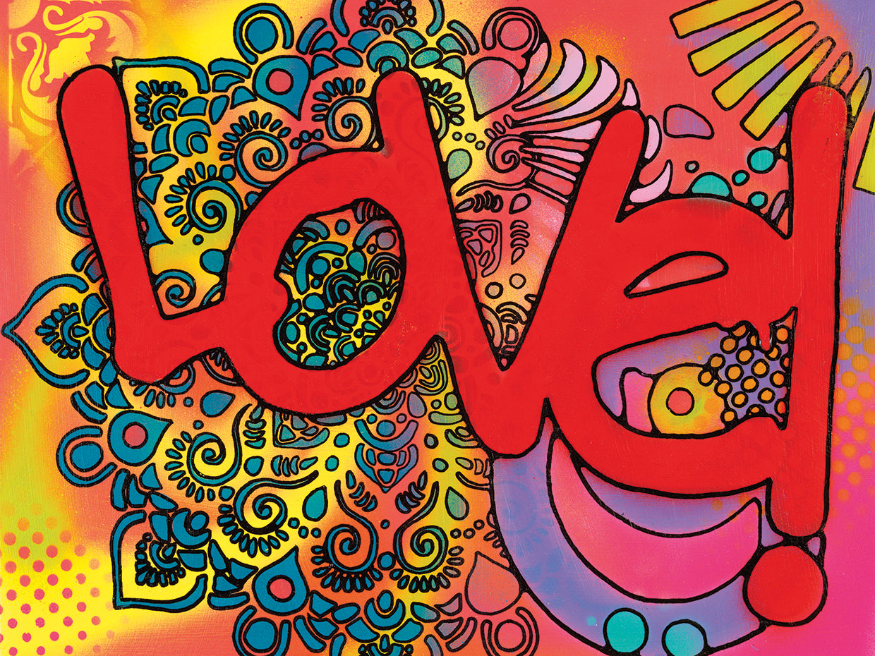 Love I - highest quality handcrafted wall art work on large canvas & framed canvas prints by Dean Russo 