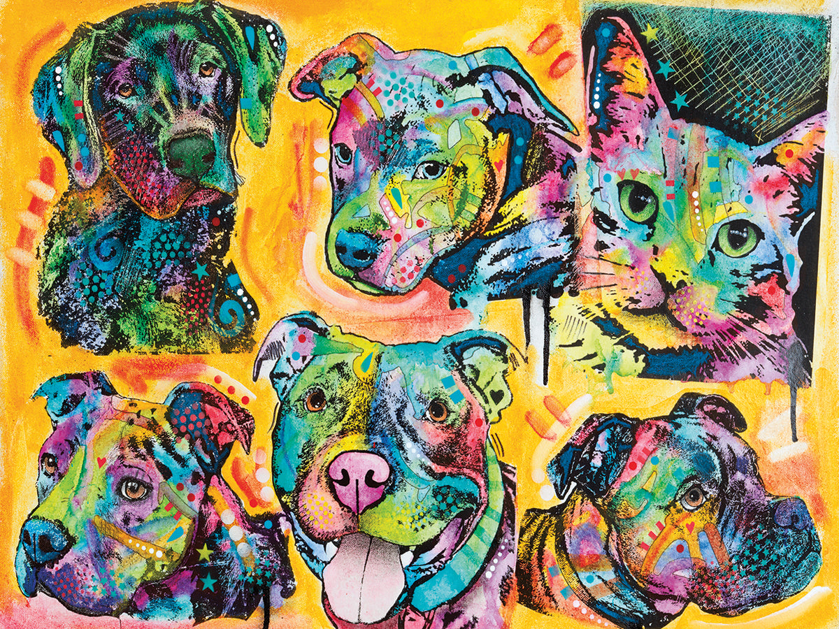 5 Dogs and a Cat