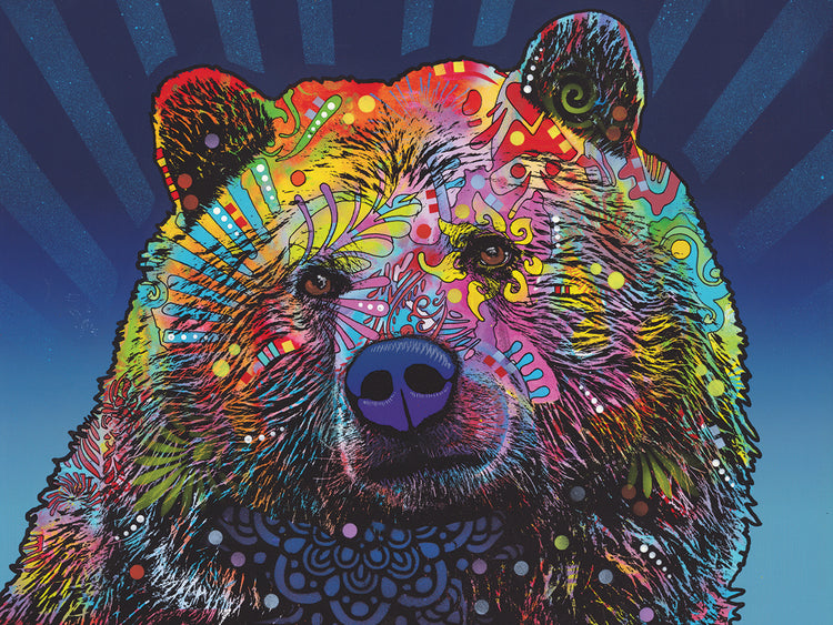 Grizz - highest quality handcrafted wall art work on large canvas & framed canvas prints by Dean Russo 