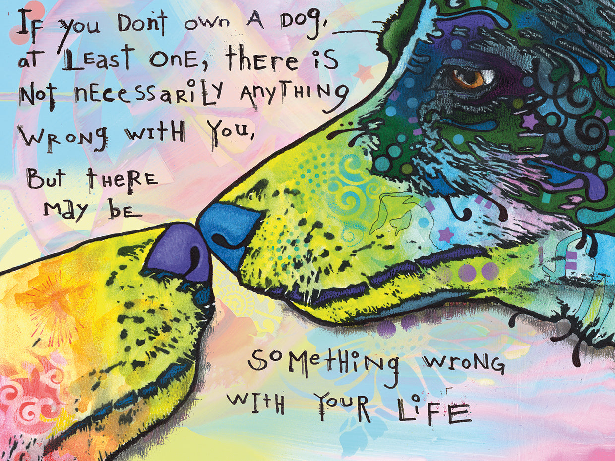 Of Life and Dog - highest quality handcrafted wall art work on large canvas & framed canvas prints by Dean Russo 