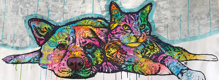 Companions - highest quality handcrafted wall art work on large canvas & framed canvas prints by Dean Russo 