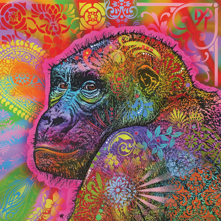 Gorilla - highest quality handcrafted wall art work on large canvas & framed canvas prints by Dean Russo 