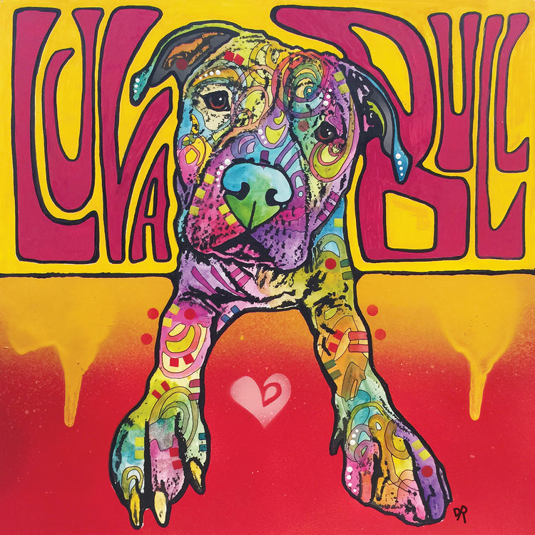 Luva Bull - highest quality handcrafted wall art work on large canvas & framed canvas prints by Dean Russo 