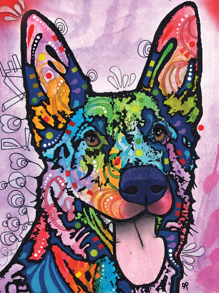 Shepherd Love - highest quality handcrafted wall art work on large canvas & framed canvas prints by Dean Russo 