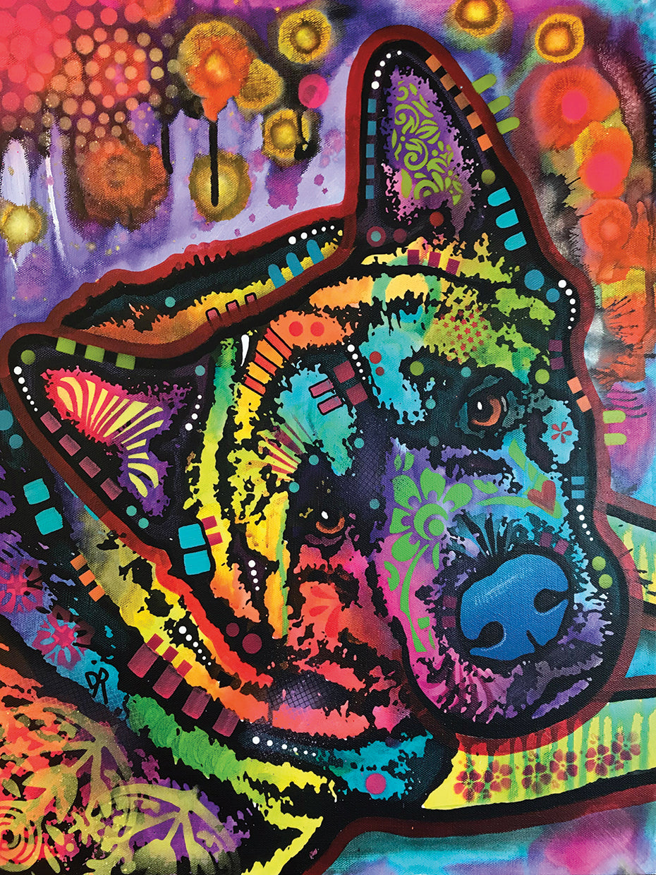 Oli - highest quality handcrafted wall art work on large canvas & framed canvas prints by Dean Russo 