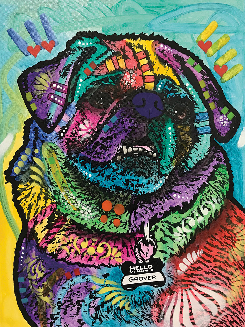 Gus - highest quality handcrafted wall art work on large canvas & framed canvas prints by Dean Russo 