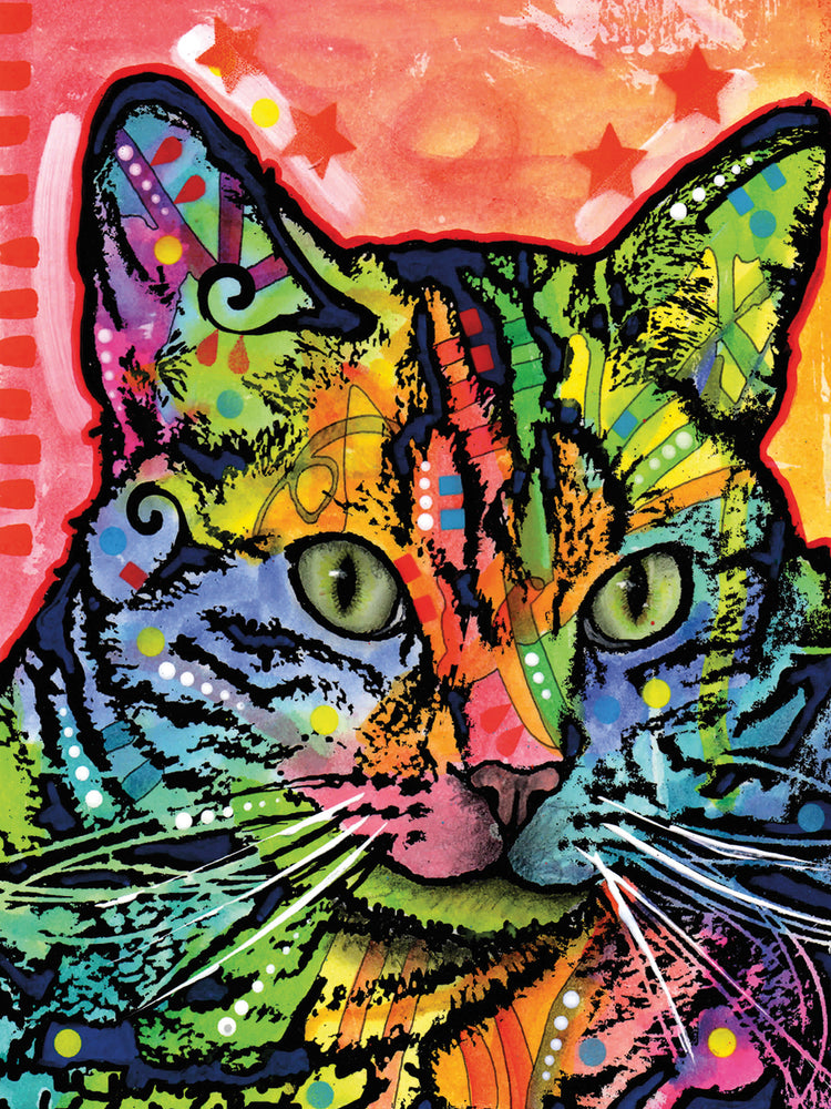 CAT - highest quality handcrafted wall art work on large canvas & framed canvas prints by Dean Russo 