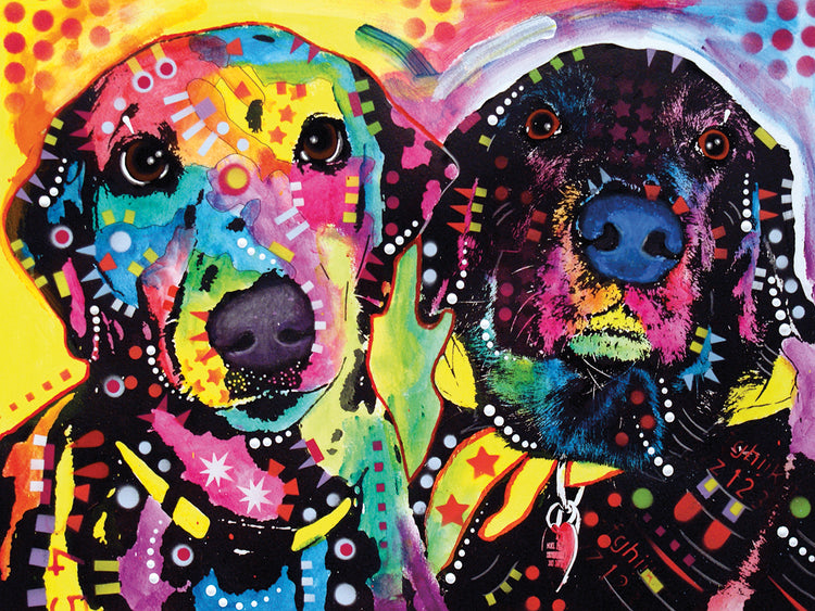 Daisy and Noel - highest quality handcrafted wall art work on large canvas & framed canvas prints by Dean Russo 