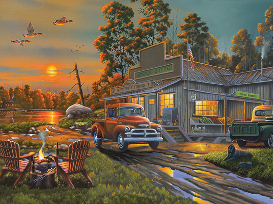 On the Lake General Store Canvas Art