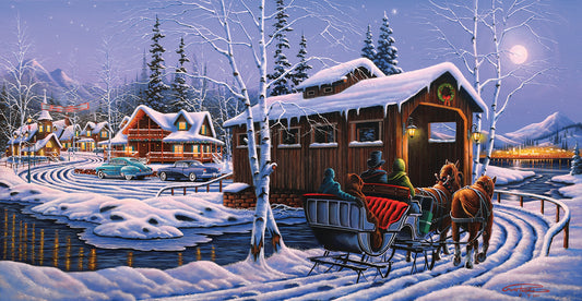 Romantic Christmas Canvas Art