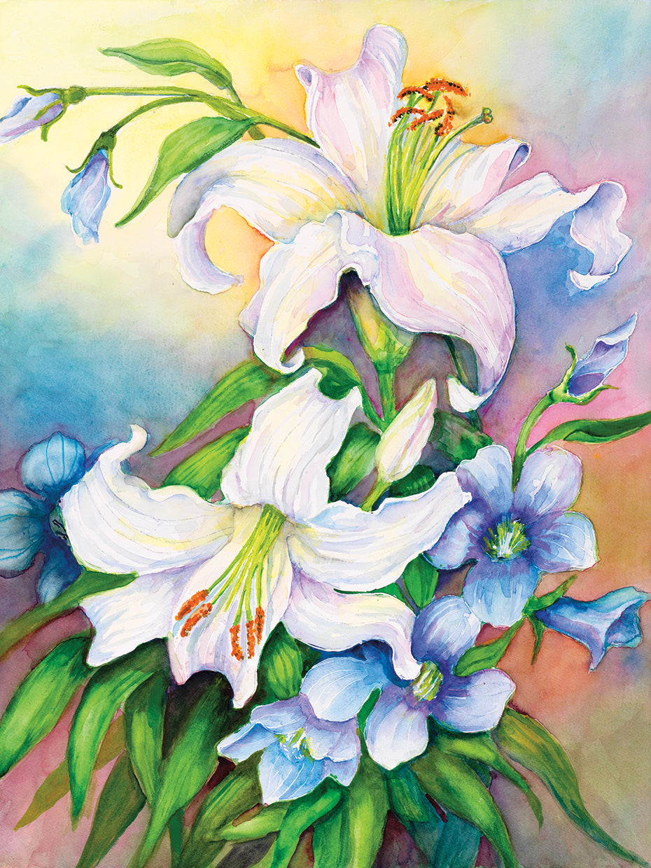 Lilies and Prairie Gentian
