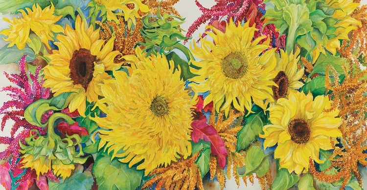 Sunflowers And Amaranth