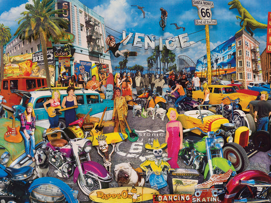 Venice Beach Collage Canvas Art