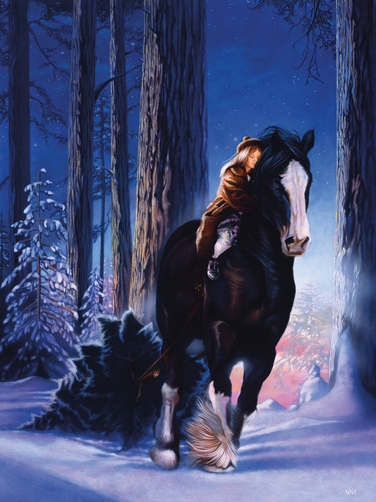 Christmas Horse Canvas Art